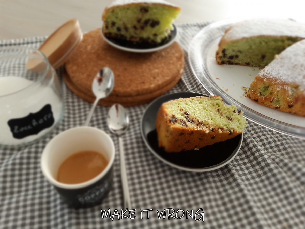 torta menta e gocce di cioccolato