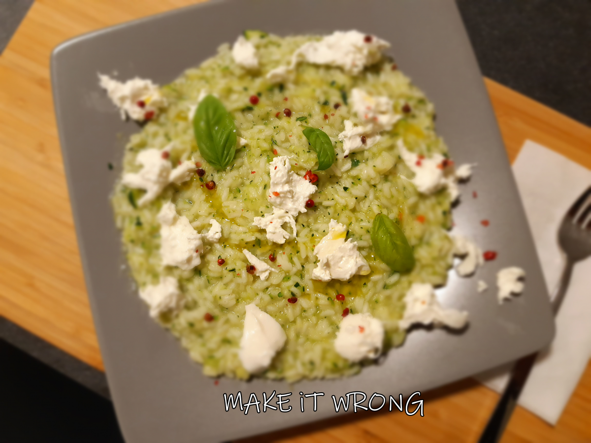 Risotto al pesto di basilico e burrata • Cake On Cloud