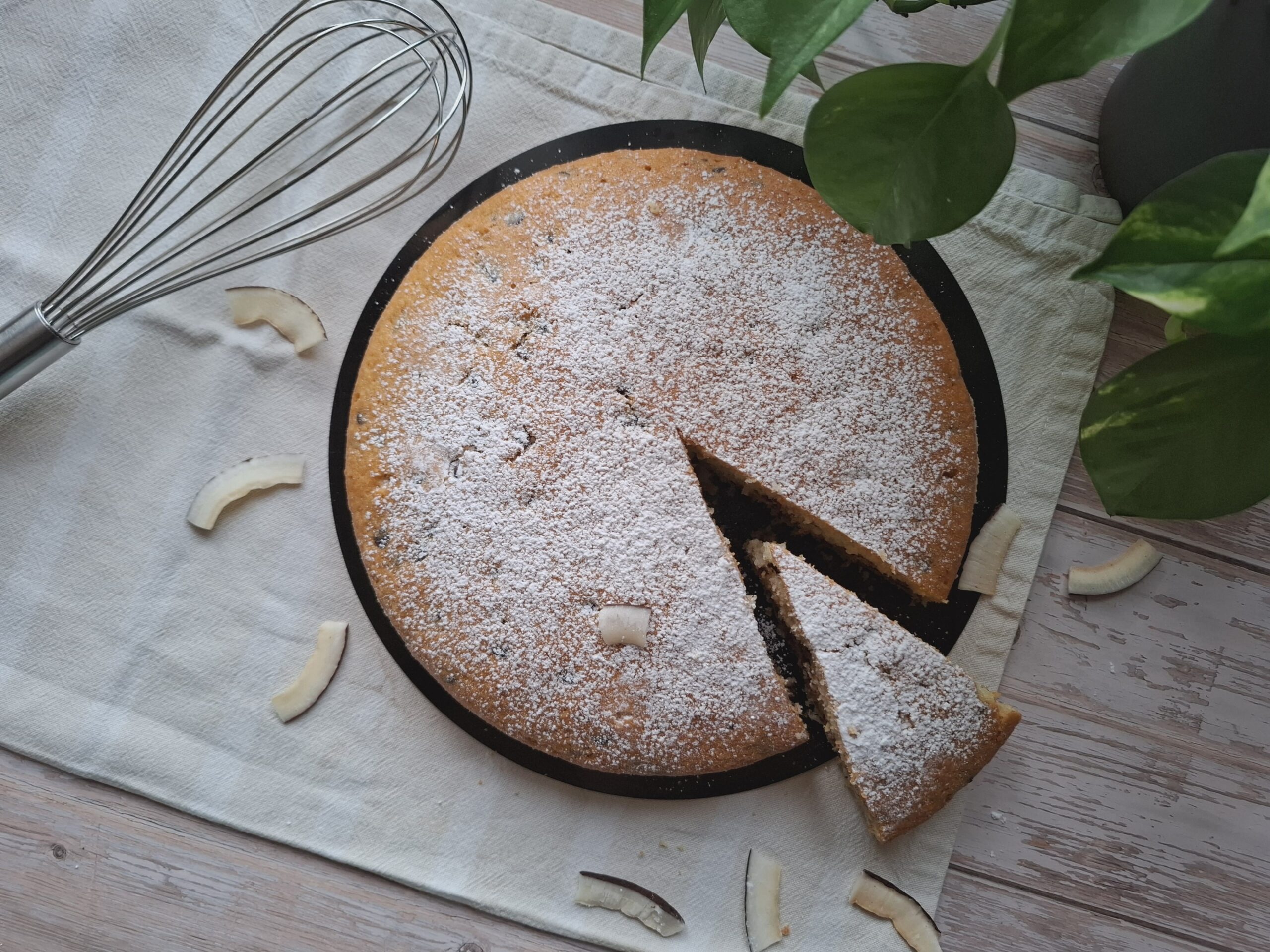 Torta al cocco e gocce di cioccolato 🥥🍫